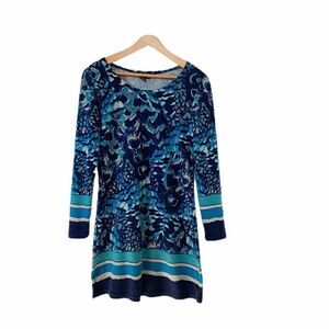 Anthropologie Papillon Peacock Blues Long‎ Sleeve Dress